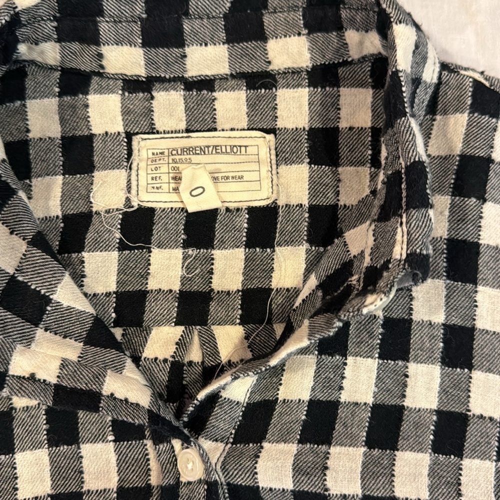 Current/Elliot Plaid Flannel Button Down Blouse B… - image 2